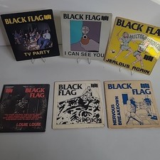 Black Flag 6 CD Singles Lot