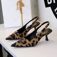 Decolte Animalier Leopardate A Punta Con Tacco 6 Cm Moda Elegante Donna CF43860