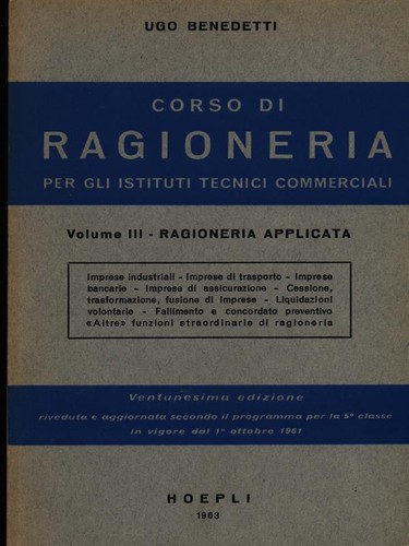 Corso ragioneria vol - di, iii