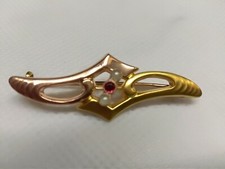 Spilla Antica Oro Basso