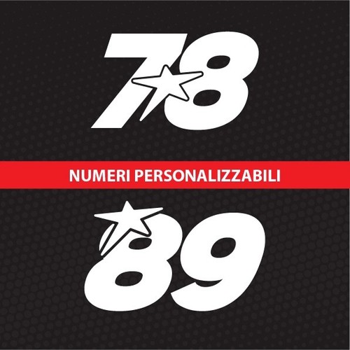 Adesivi numeri gara con - numeri,