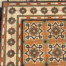 Cementine piastrelle mattonelle antiche 1910 siciliane geometriche pavimento 10