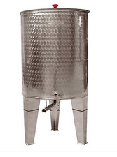 BOTTE SALDATA FONDO CONICO acciaio inox AISI 304 CORDIVARI per olio/vino