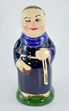 ANTICA STATUINA MONACO UBRIACO IN PORCELLANA CANDELA SNUFFER