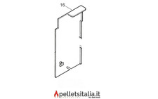 PALAZZETTI RICAMBI PARETE LATERALE SX MBL L45 STEFANY OLIVIA