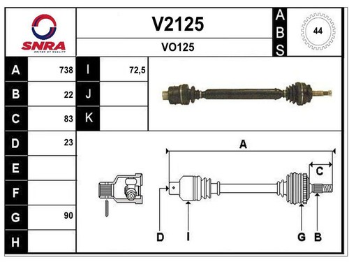 Albero motore volvo 440 460 - albero,