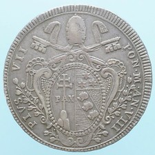 PIO VII SCUDO 1807 ROMA MONETA ARGENTO RARA CURRENCY STATO PONTIFICIO COINS
