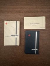 Calcolatrice Sharp ELSI MATE EL-852 Solar Cell con custodia + istruzioni scatola originale TOP