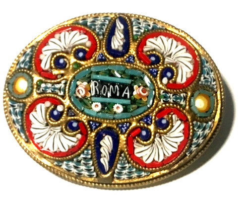 Spilla micro mosaico - , italiana