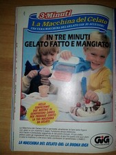 Pubblicità Advertising Werbung Publicitè LA MACCHINA DEL GELATO GIG 1990
