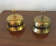 Lotto n. 2 Campanelli per Hotel Reception Ottone Vintage