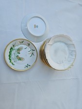 12 Rari! Vintage Richard Ginori Pittoria Di Doccia 5 piatti laterali inclinati 3/8 