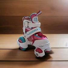 (TG. Taille 26-29) Hudora-My First Quad-Pattini a rotelle, Colore Bianco - Rosa,