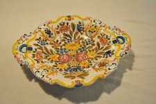 Vassoio Centrotavola in ceramica Deruta Decoro Floreale
