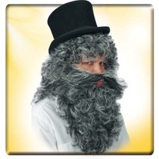 PARRUCCA E BARBA BRIZZOLATA 40 cm.