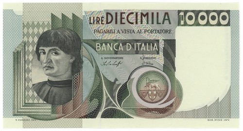 10000 lire ritratto - d'uomo, a