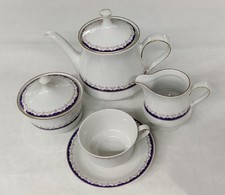 Servizio vintage da the e tisane Royal Manifattura Porcellane completo 27 pezzi