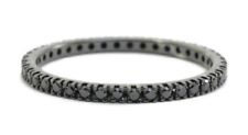 Anello veretta eternity oro 18kt. diamanti Black certificati matrimonio donna