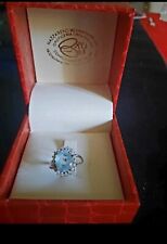 ANELLO IN ORO BIANCO (18carati) CON TOPAZIO CIELO SPEDIZIONE GRATUITA