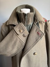 CAPPOTTO TRENCH JOE BROWNS lana militare 48 50 XXL kaki lungo spolverino pesante ottimo