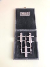 VINTAGE 1960s WILD HEERBRUGG SWISS 3 x DRAFTING COMPASS SET IN ORIGINAL BOX RARE