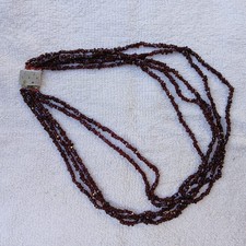 Collana 5 fili di granato -