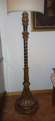 Lampada terra antica legno - da,