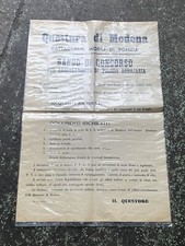 Editto questura di Modena battaglioni mobili di polizia bando concorso epoca 