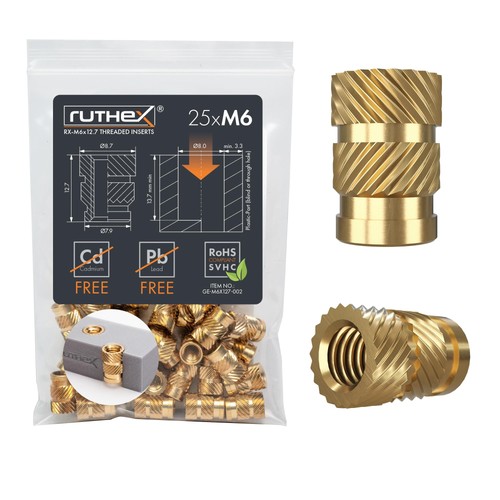 Ruthex inserto filettato 25 - ruthex,