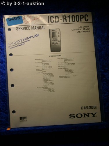 Manuale servizio sony icd - di,