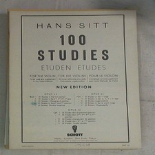 Hans sitt 100 studies violin - -,