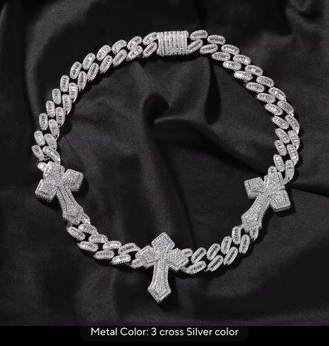 Collana cubana croce catena - croce,,