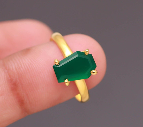 Anello bara onice - , verde