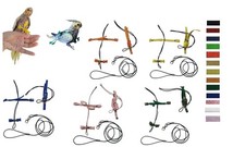 Pettorina pappagalli MISURA CALOPSITE elastica attacchi PLASTICA sganciabili