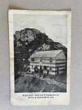 T) Cartolina formato piccolo rifutio vetta Resegone Lecco piegata 