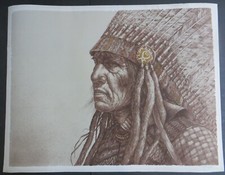 Jorge (Braun) Tarallo Ritratto di un indigeno litografia 209/300