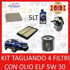 KIT TAGLIANDO NISSAN QASHQAI II 1.5 DCI 81KW 110CV DAL 11/2013 + ELF FE 5W30