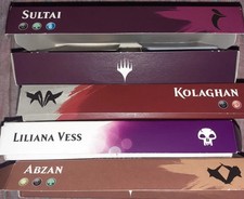 LOT MAGIC THE GATHERING CARDS Set LILIANA VESS,SULTAI,ABZAN,KOLAGHAN,DICE,PINS