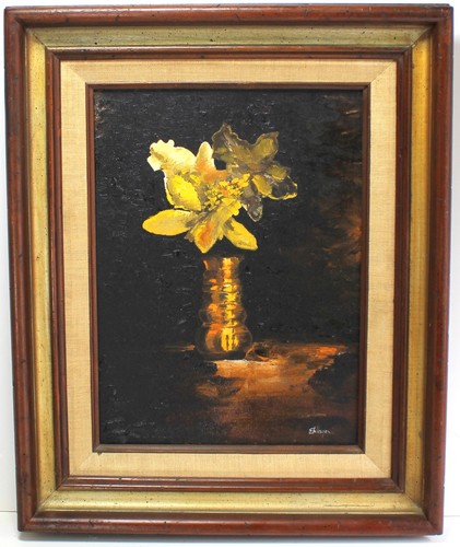 Quadro vintage olio tela - olio, su