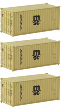 3x container 20' piedi MSC per