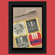 Anni ' 80  * Pubblicità Originale "Oleoblitz, 1882,1985, Storia” Cornice
