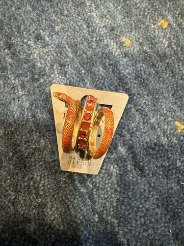 Anello triplo serpente rosso