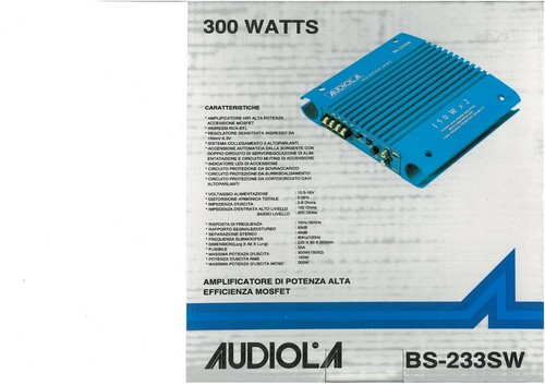 Amplificatore audiola 233sw - amplificatore,