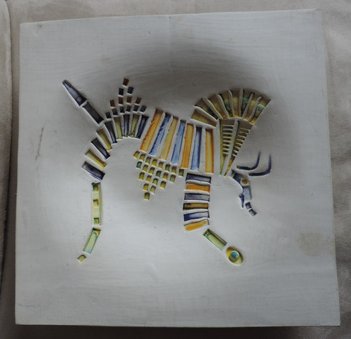 Vintage piatto in ceramica - .,
