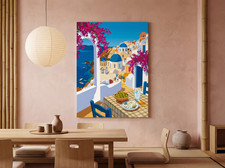 Greek Taverna Canvas Wall Art