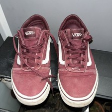 Vans Old Skool Burgundy Low Top Lace Up Sneakers Men Size 6 Women Size 7.5