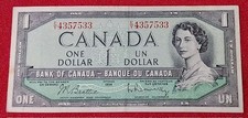 Canada - Banconota 1 Dollaro 1954 - Elisabetta II - pick#66.b - Ottima  