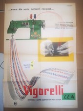 POSTER MANIFESTO VIGORELLI MACCHINE DA CUCIRE CUCITO SARTA SARTI  SARTORIA