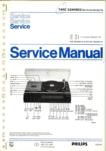 Philips service manual tapc - service,