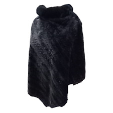 Sciarpa donna coprispalle stola elegante eco pelliccia scialle cerimonia da nero